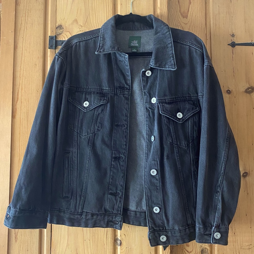 Black denim jacket